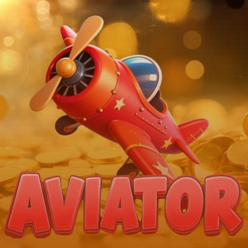 Ícone do famoso crash game Aviator, ou 'Jogo do Aviãozinho', com um avião vermelho sobrevoando moedas de ouro, simbolizando a chance de multiplicar os ganhos.