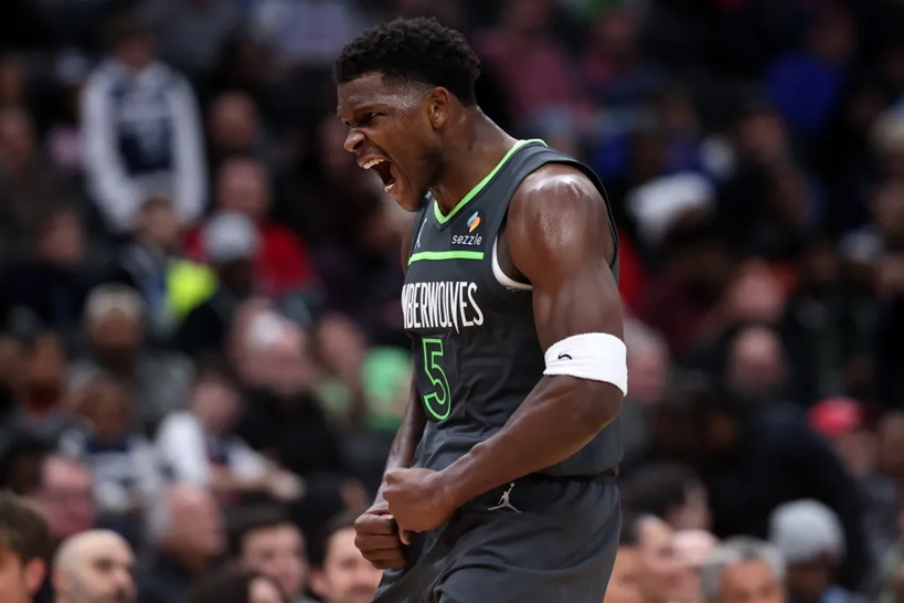 Anthony Edwards screams in celebration | GGSLOT | Sports & Games News Anthony Edwards screams in celebration after a powerful dunk that shifts the momentum in the NBA Playoff Standings race.