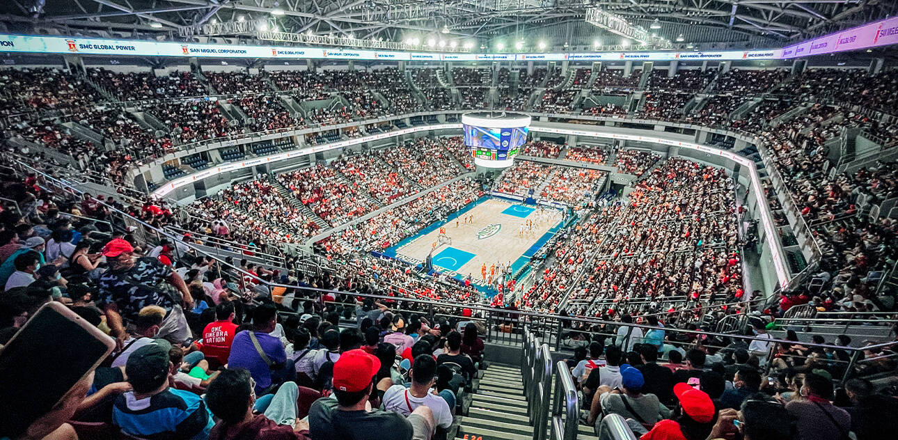 A crowded PBA arena during the 2026 Commissioner's Cup conference.