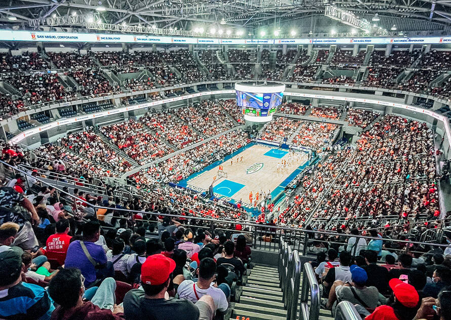 A crowded PBA arena during the 2026 Commissioner's Cup conference.