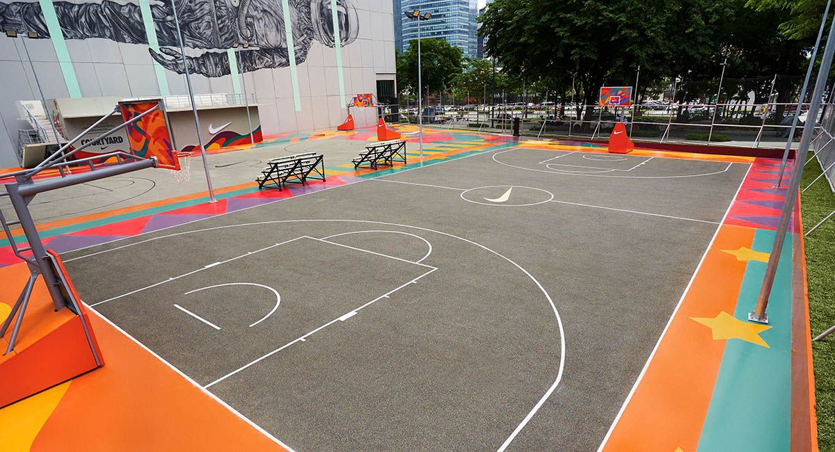 nike-courtyard-bgc-basketball-taguig | GGSLOT | Sports & Games News The sustainable Nike Courtyard basketball court in BGC Taguig, featuring two full-size courts made from recycled Nike Grind materials