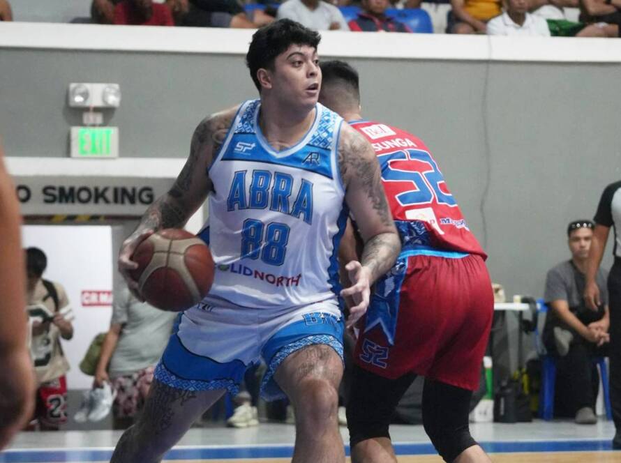 Action shot of the Abra Weavers and Sarangani Marlins competing in the MPBL 2026 season