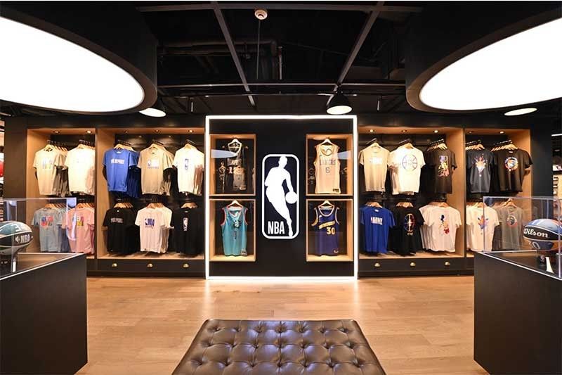 The brightly lit entrance of one of the premier NBA Store PH branches located in Metro Manila