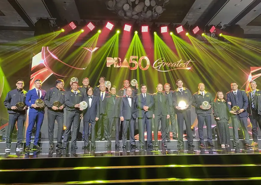 50 greatest players ceremony at pba 50th anniversary.