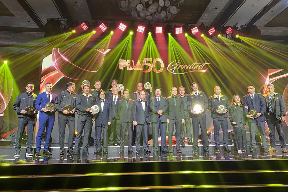 50 greatest players ceremony at pba 50th anniversary.