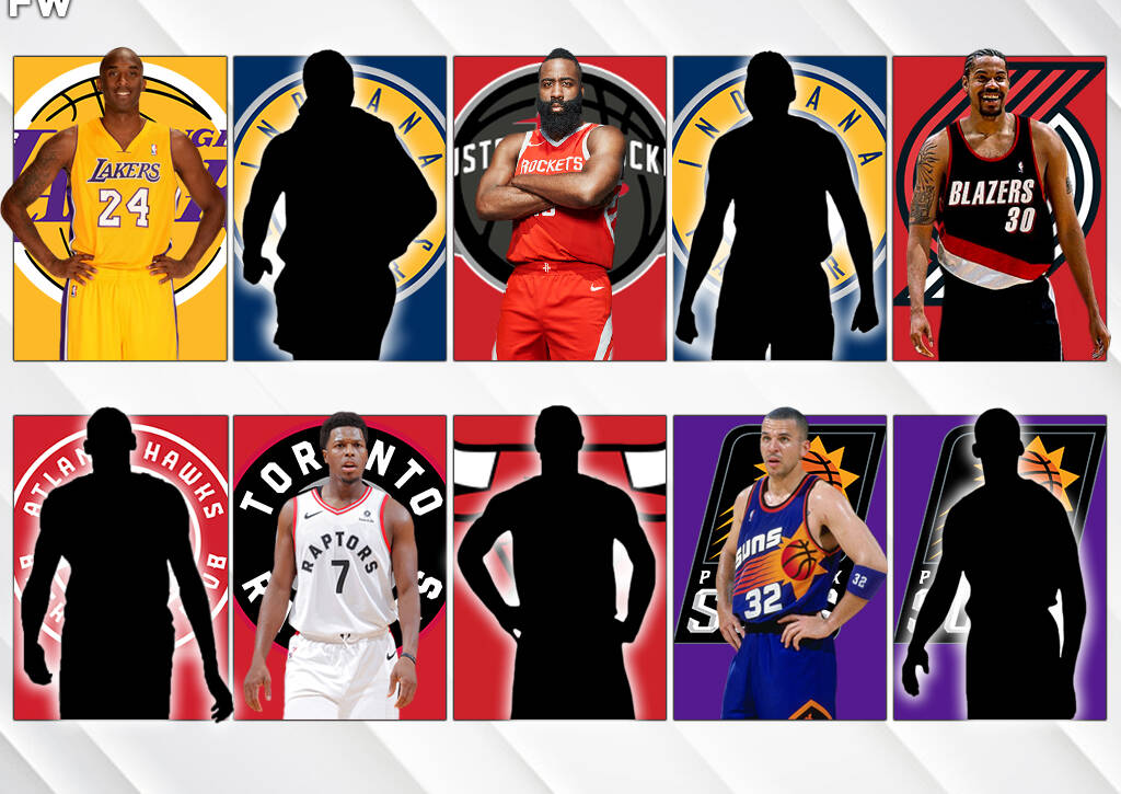 Editorial representation of high-profile professional basketball trade strategies and roster reconstructions