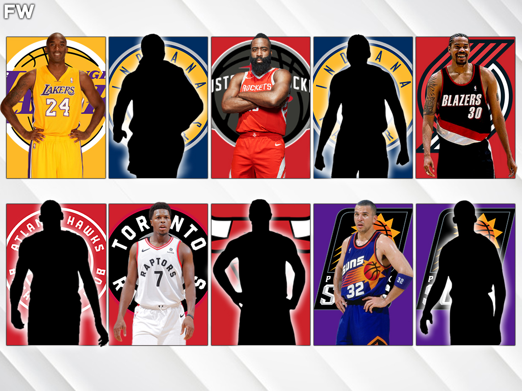 Editorial representation of high-profile professional basketball trade strategies and roster reconstructions