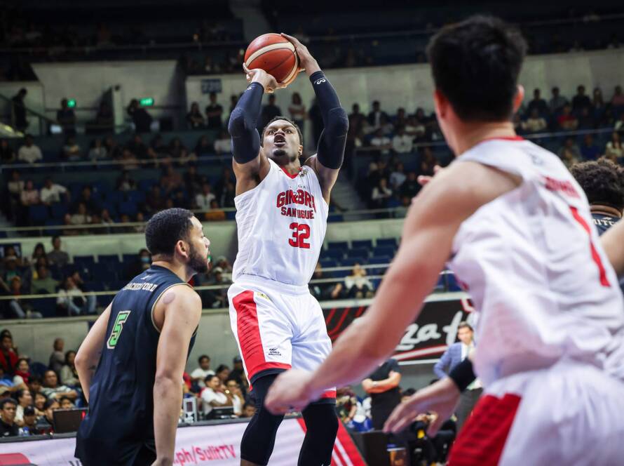 PBA player driving to the basket during a Governors Cup game.