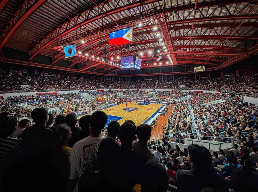 A packed crowd at the Ynares Center during the PBA Governors' Cup opening night.